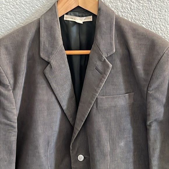 JACOBS BY MARC JACOBS MEN DARK DARK CORDUROY BLAZER SIZE LARGE - Picture 2 of 8